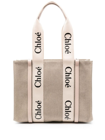 Chloé Woody canvas medium tote bag