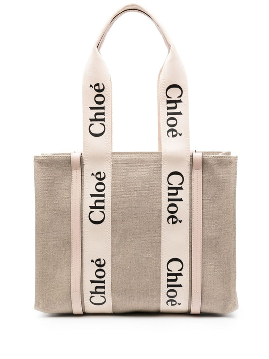 Chloé Woody canvas medium tote bag