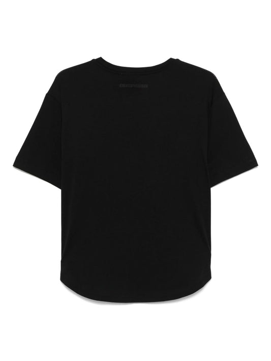 Emporio Armani logo embroidered T-shirt
