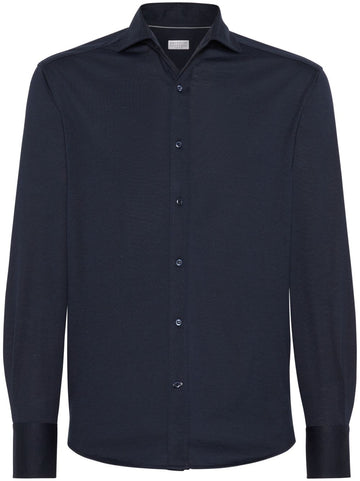 Brunello Cucinelli Spread-collar cotton shirt