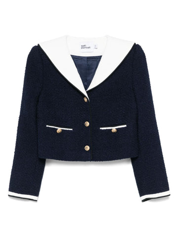 Self-Portrait Bouclé cropped jacket
