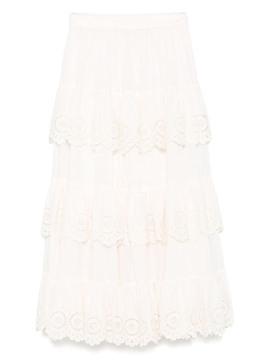 Zimmermann Lucky embroidered skirt