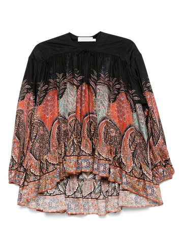 Zimmermann Rhiannon Ruffle Blouse with Puff Sleeves