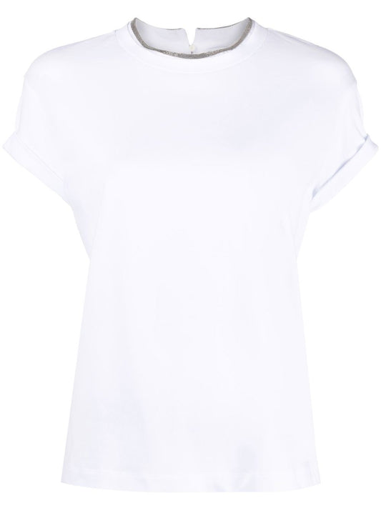 Brunello Cucinelli Chain-trim round-neck t-shirt