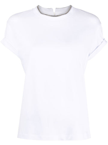 Brunello Cucinelli Chain-trim round-neck t-shirt