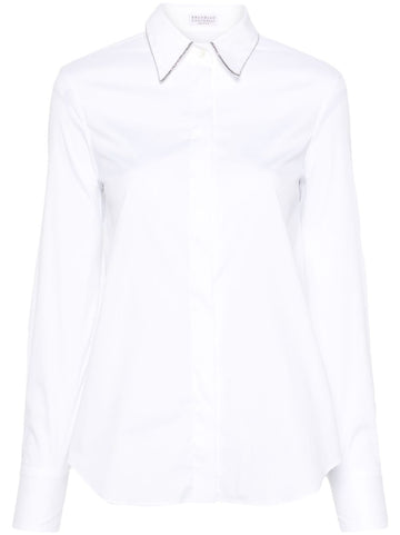 Brunello Cucinelli Monili-chain poplin shirt