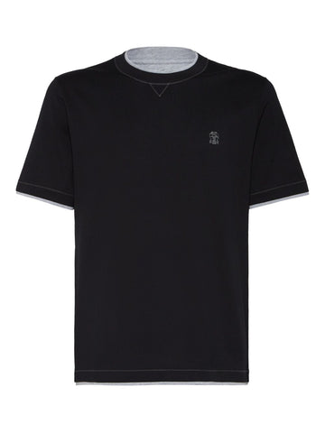 Brunello Cucinelli Contrast-stitching T-shirt