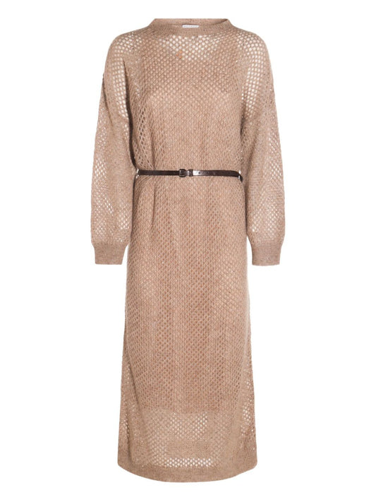 Brunello Cucinelli Natural Dazzling Dress