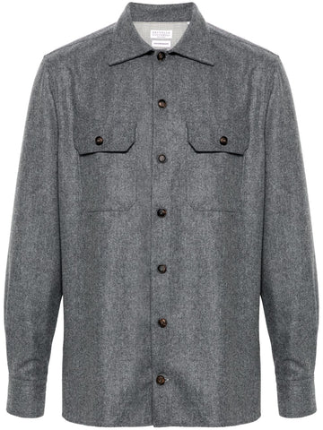 Brunello Cucinelli Mélange-effect shirt