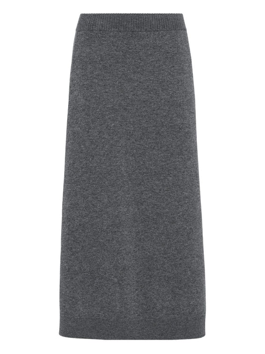 Brunello Cucinelli Midi skirt in double cashmere knit