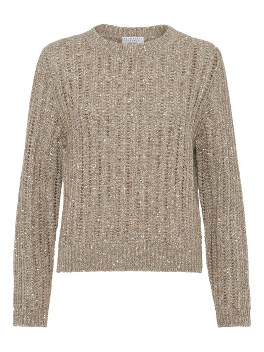 Brunello Cucinelli Dazzling Rib sweater in Soft wool, cashmere and mohair