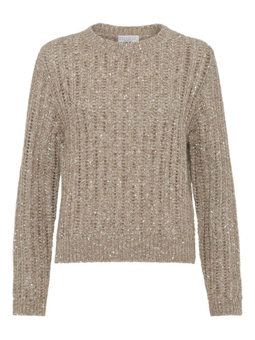 Brunello Cucinelli Dazzling Rib sweater in Soft wool, cashmere and mohair
