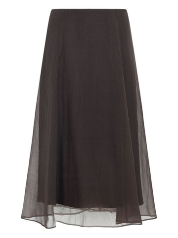 Brunello Cucinelli Sheer A-line skirt