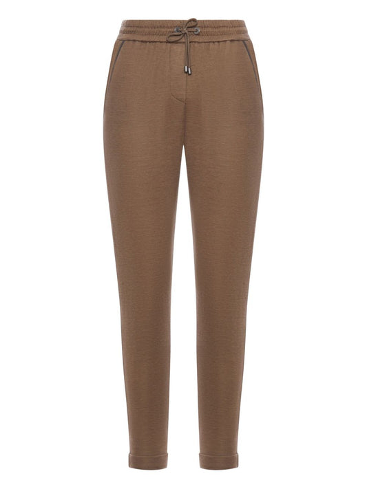 Brunello Cucinelli Cotton And Silk Blend Trousers
