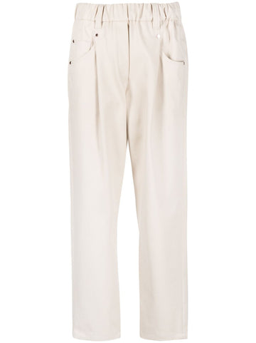 Brunello Cucinelli Elasticated straight-leg trousers