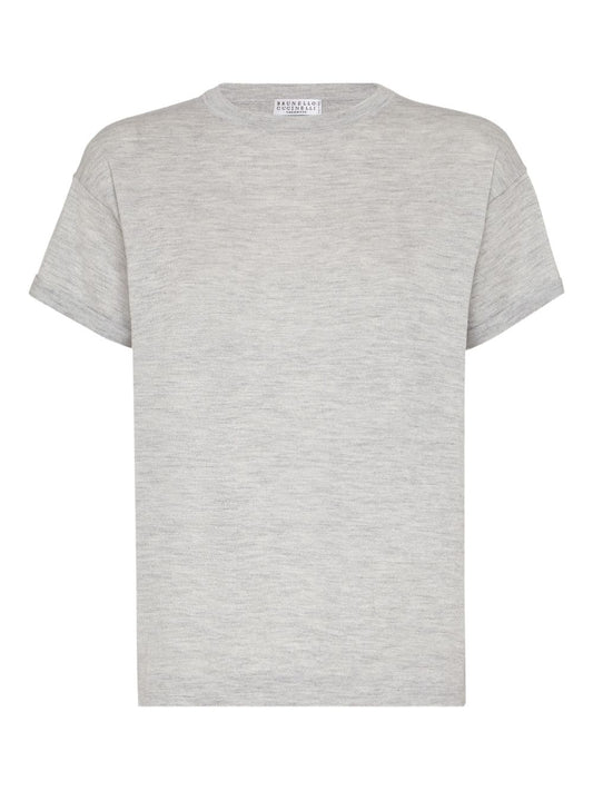 Brunello Cucinelli Lurex-knit T-shirt