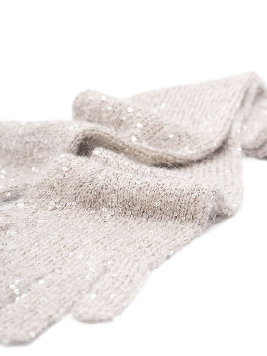 Brunello Cucinelli sequin-embellished long gloves