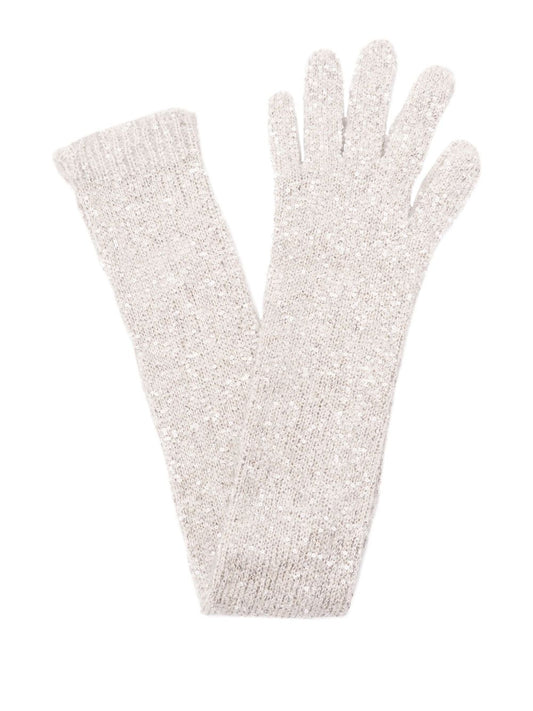 Brunello Cucinelli sequin-embellished long gloves