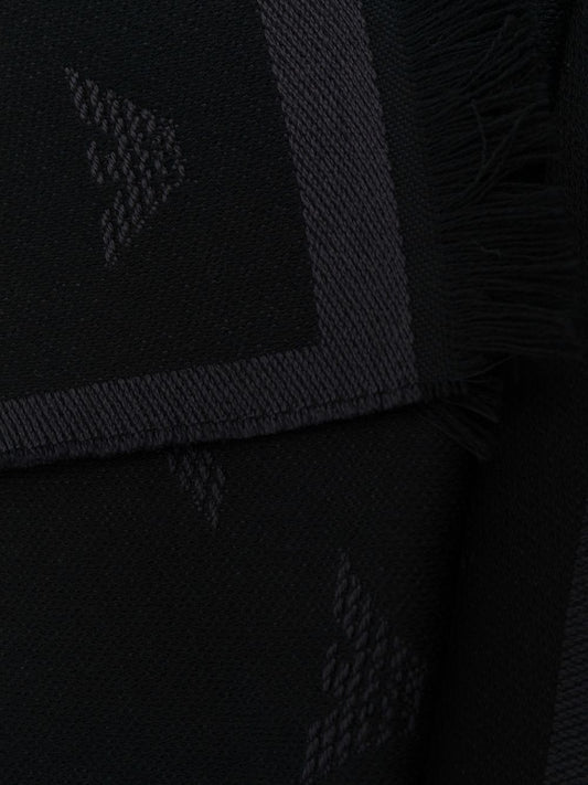 Emporio Armani Allover logo wool scarf