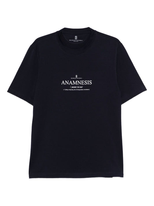 Brunello Cucinelli Cotton jersey crew-neck T-shirt with print