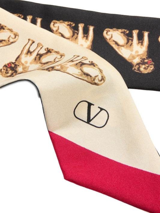 Valentino Garavani Scarf Bandeaux Petit Charles In Silk
