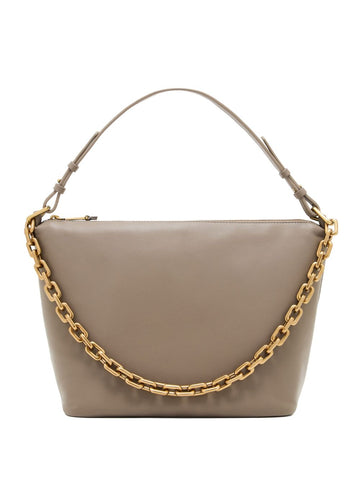 Emporio Armani Medium leather hobo bag with chain