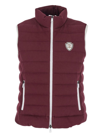 Brunello Cucinelli Quilted logo-plaque gilet