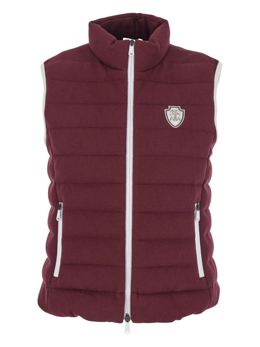 Brunello Cucinelli Quilted logo-plaque gilet