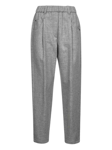 Brunello Cucinelli Elasticated-waistband pleated trousers