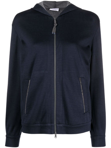 Brunello Cucinelli Monili chain zipped hoodie