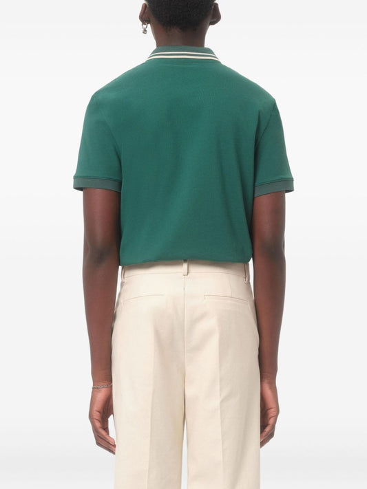 Valentino Cotton Pique Polo Shirt With Vlogo Patch