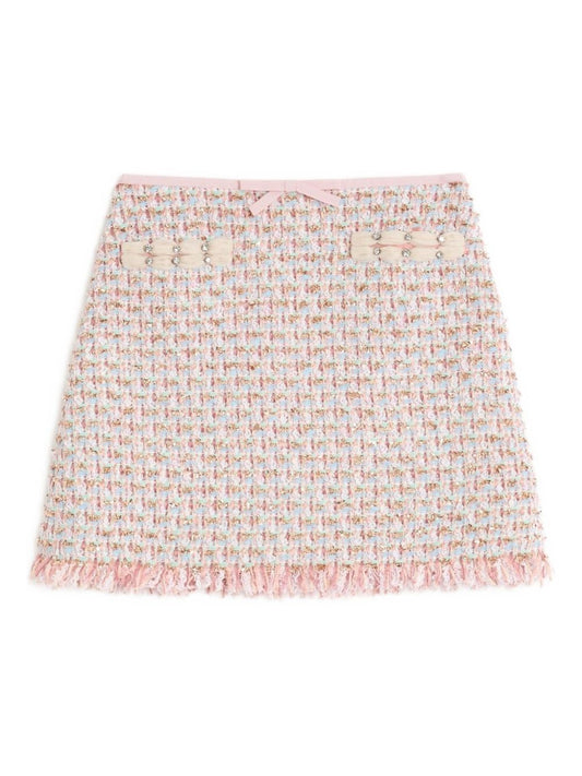Valentino Ribbon Tweed Skirt