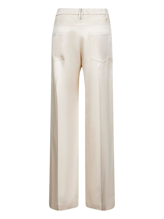 Brunello Cucinelli Pressed-crease satin trousers