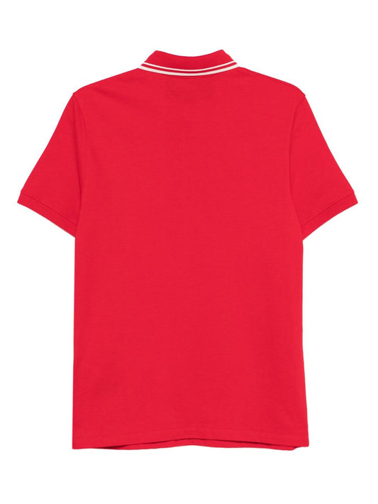 Valentino Striped-collar polo shirt