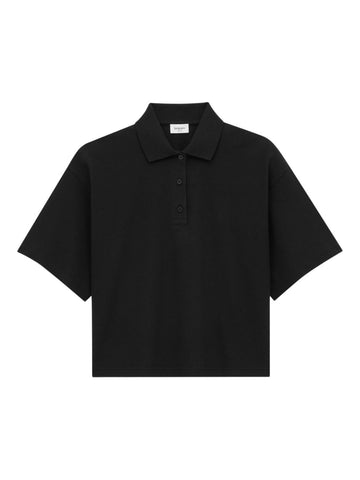 Saint Laurent Cassandre piqué polo shirt
