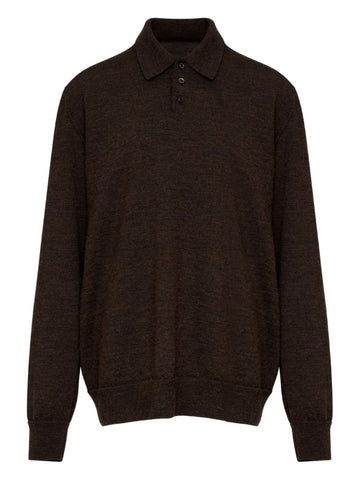 Maison Margiela Elbow-patch wool polo shirt
