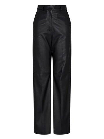 Emporio Armani Palazzo trousers in lambskin glovery
