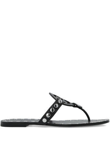 Tory Burch Studded Miller Patent flat sandals