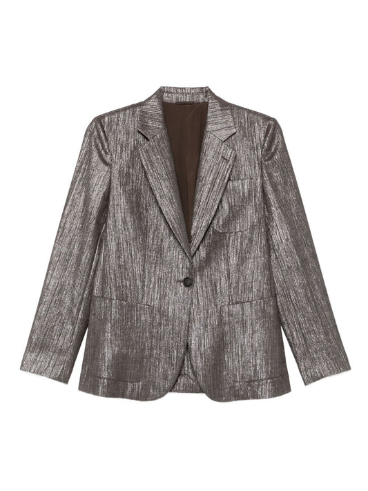 Brunello Cucinelli Metallic single-breasted blazer
