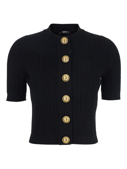 Balmain 4-pocket knitted cardigan