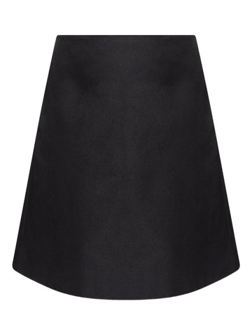Alexander McQueen Satin A-line skirt