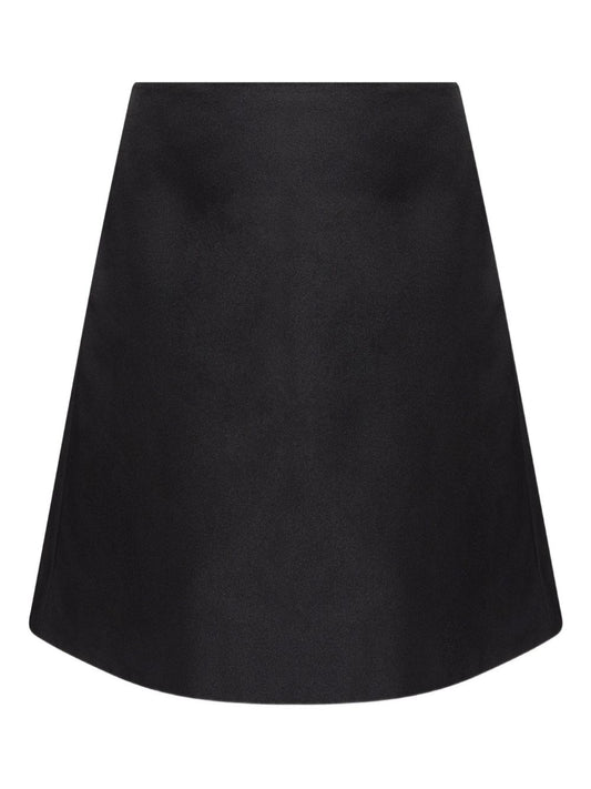 Alexander McQueen Satin A-line skirt