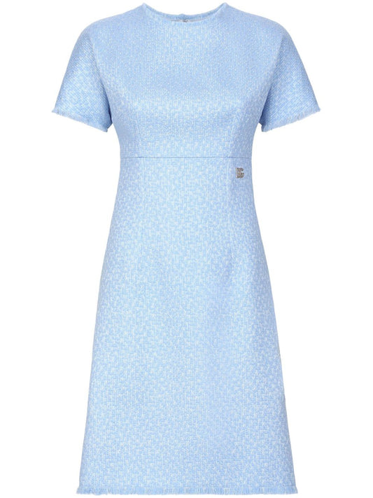 Dolce & Gabbana Rachel tweed midi dress with DG logo