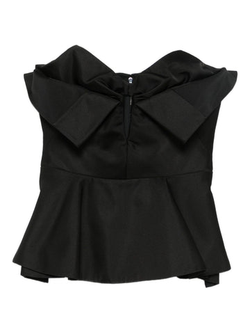 Alexander McQueen Bow-detailed peplum top