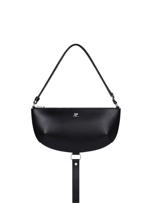 Courreges Pre half-moon leather shoulder bag