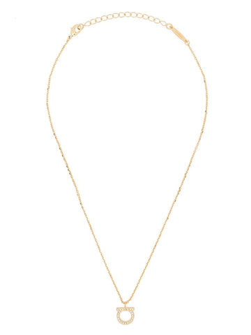 Ferragamo Gancini crystals necklace