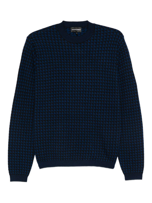 Emporio Armani Houndstooth wool sweater
