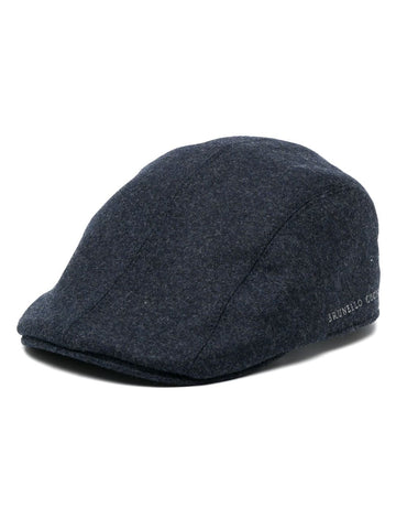 Brunello Cucinelli Logo-embroidered flat cap