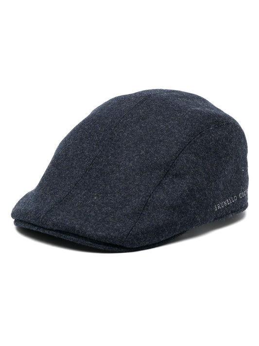 Brunello Cucinelli Logo-embroidered flat cap