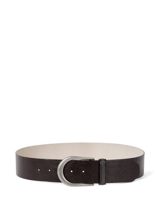 Brunello Cucinelli Glossy calfskin belt